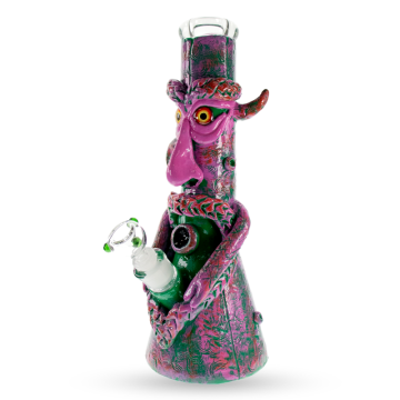 14 IN MYTHIC GUARDIAN GLASS WATER PIPE